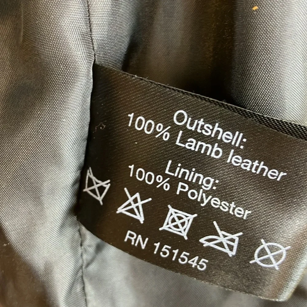 Bolvaint Adelais Lamb Leather Moto Jacket Black Buttery Soft Women's XL